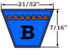 B127 JASON Belt, UniMatch Classical Multi-Plus V-Belt