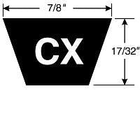 Gates 5/CX162 Tri-Power Powerband Cogged V-Belt