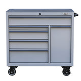 41-Inch 6-Drawer Rolling Cabinet with Power Drawer