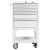 26-Inch 5-Drawer Rolling Cabinet with Bulk Storage
