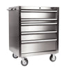 30-Inch 5-Drawer Stainless Steel Rolling Cabinet